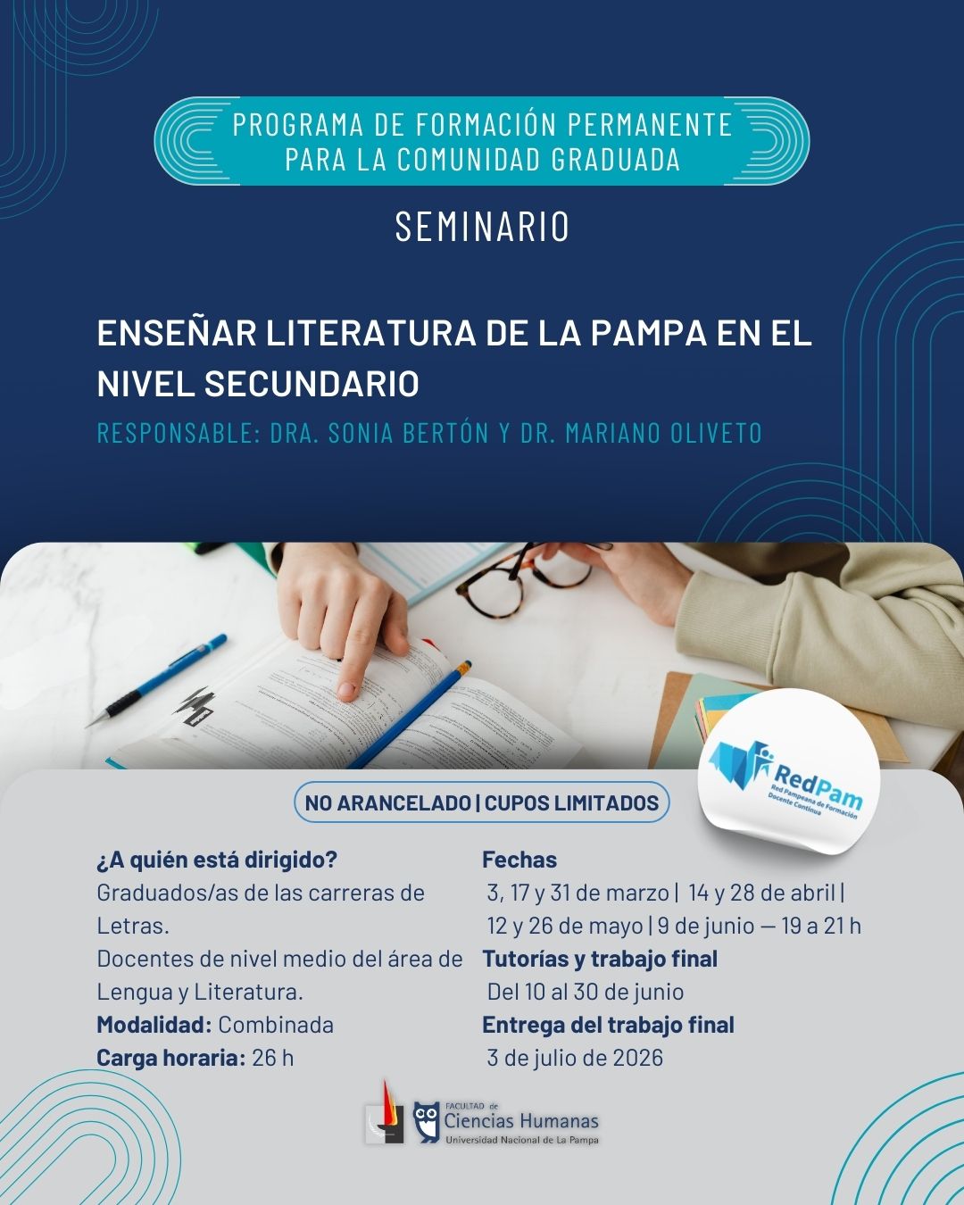 Seminario: Enseñar literatura de La Pampa en el nivel secundario